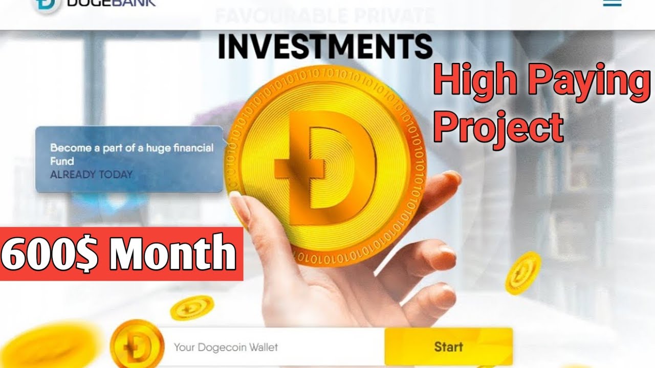 Doge bank.Biz Dogecoin cloud mining sites daily profit 125% instant withdrawl