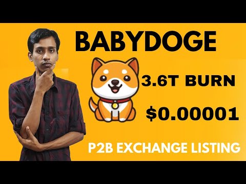 Baby Dogecoin News Today | 3.6 Trillion Burn | BabyDoge Coin Price $0.00001 | P2B Exchange Listing