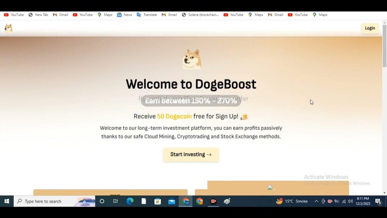 New Free Cloud Mining Website 2023 | Free Dogecoin Cloud Mining Site | Cryptoboost Review