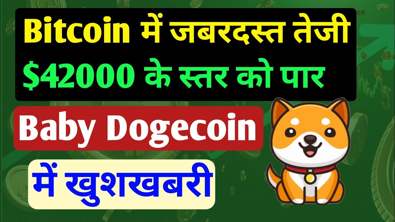 Tremendous rise in Bitcoin, crossing the level of $42000. baby dogecoin news today | All Information BTC