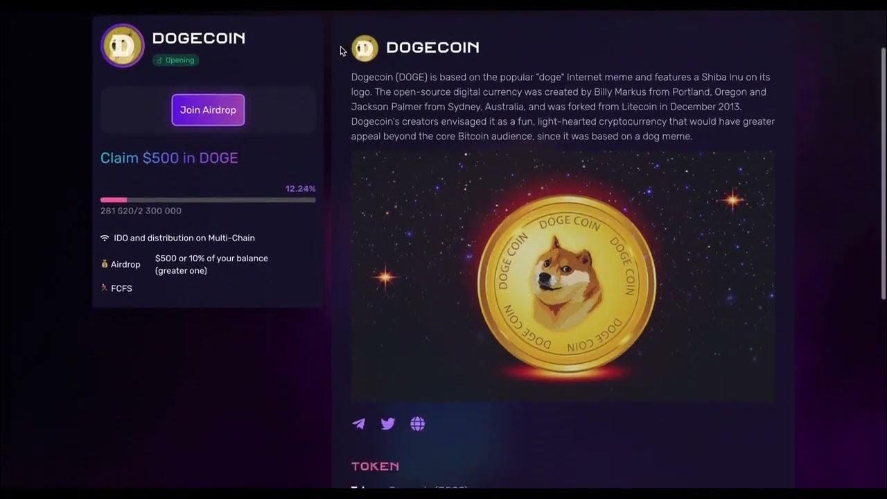 DOGECOIN nft platform | AIRDROP 500$ | Crypto Token