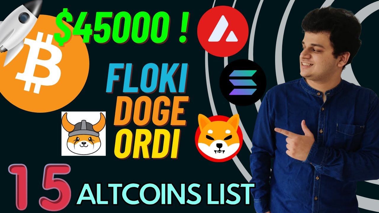 Why Ordinals (ORDI) Dump? | DOGECOIN & FLOKI Pump Update ! Bitcoin $45000 Break? #dogecoin