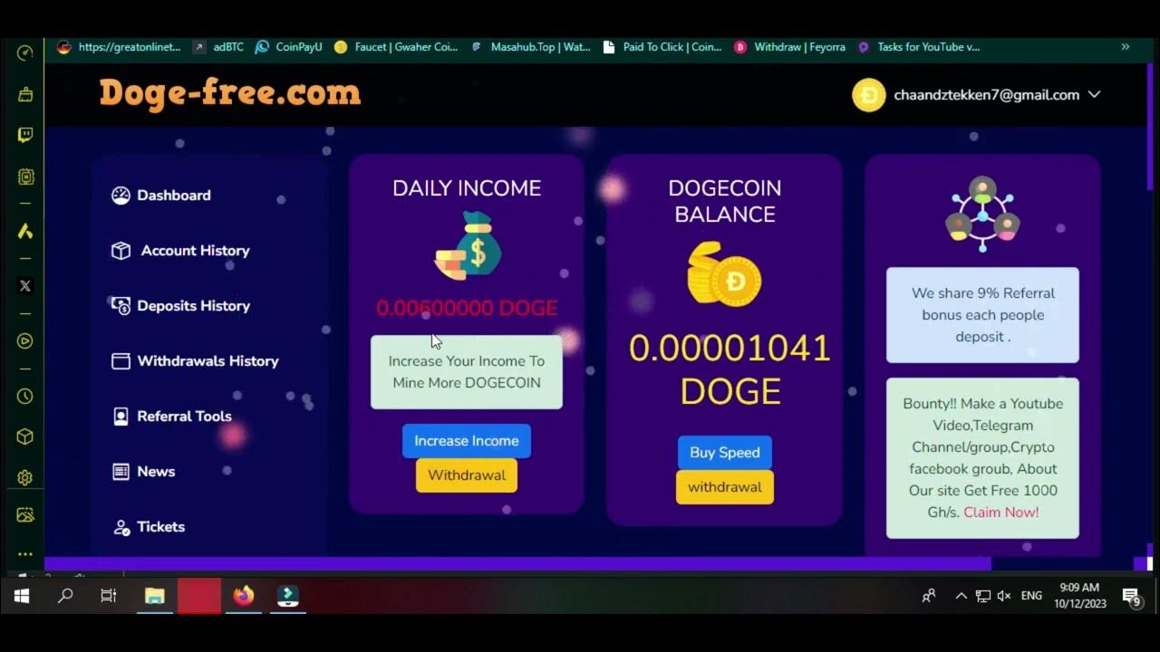 100% Free Cloud Mining Dogecoin Live Withdraw    Quick Crypto Gains