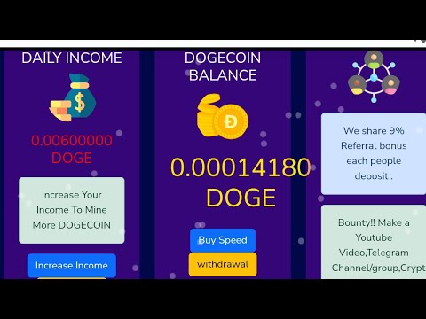 Free Dogecoin Cloud Mining Site | Free Doge | Mine Dogecoin Without Invest | Cloud Mining #انلاین