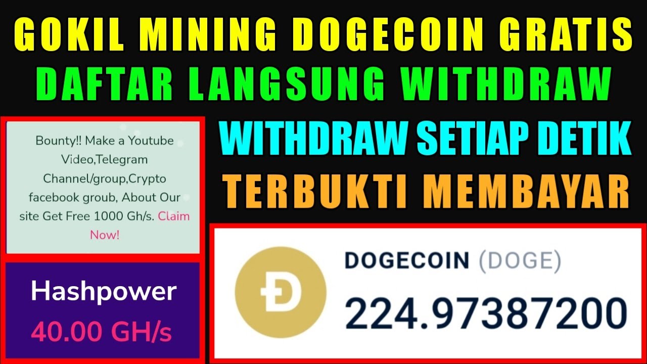 JUST FOUND!! MINING CRYPTO 2023, REGISTER DIRECTLY WD - MINING DOGECOIN ANDROID