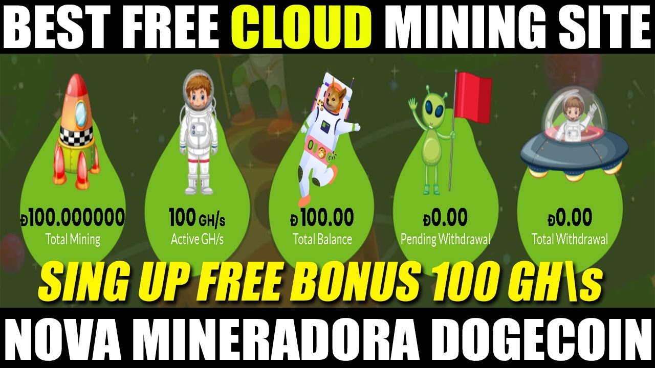 DogecoinsMining - Nova Mineradora Dogecoin 100 GH/s Free - New Cloud Mining