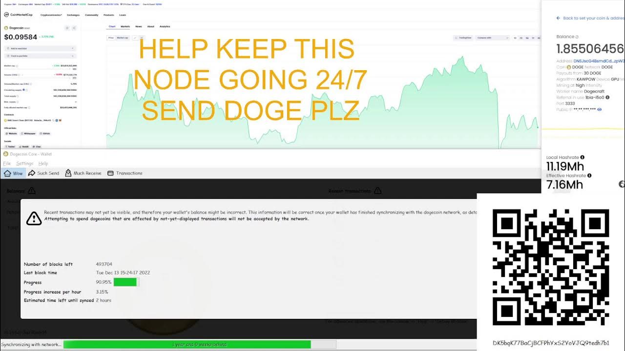 Live Dogecoin Price + Node + Miner