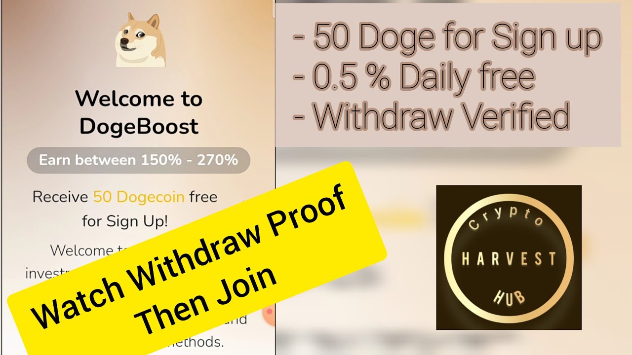 New Doge Coin Mining Site 2024 | Free 50 Doge | 0.5 Profit Daily Free | crypto mining | btc mining