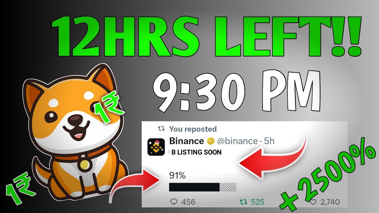 BABY DOGE COIN🤯12HRS LEFT- BINANCE LISTING - बड़ा धमाका🫣BABY DOGE BRAKINGNEWS TODAY PRICE PREDICTION