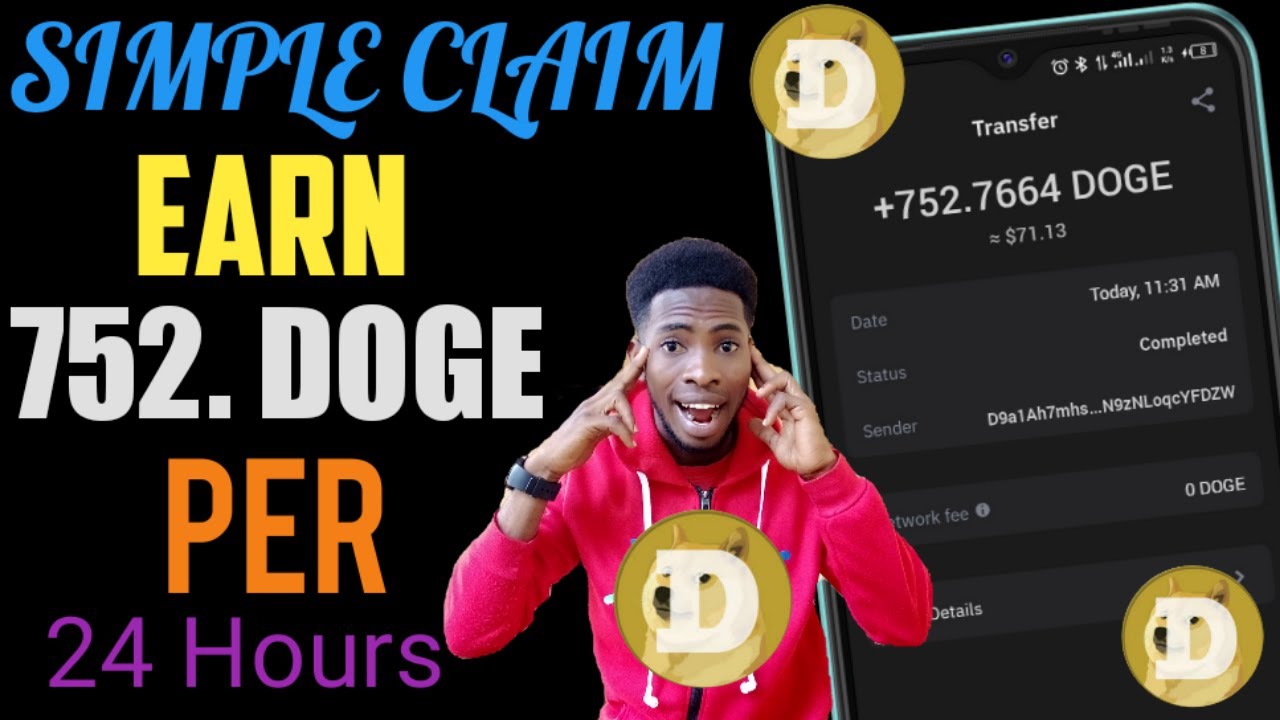 APPLICATION DOGECOIN gratuite | RÉCLAMATION Gratuit 752.7664 DOGE | Gagnez du DOGE gratuit | Retrait instantané | Pas de DÉPÔT 🔥