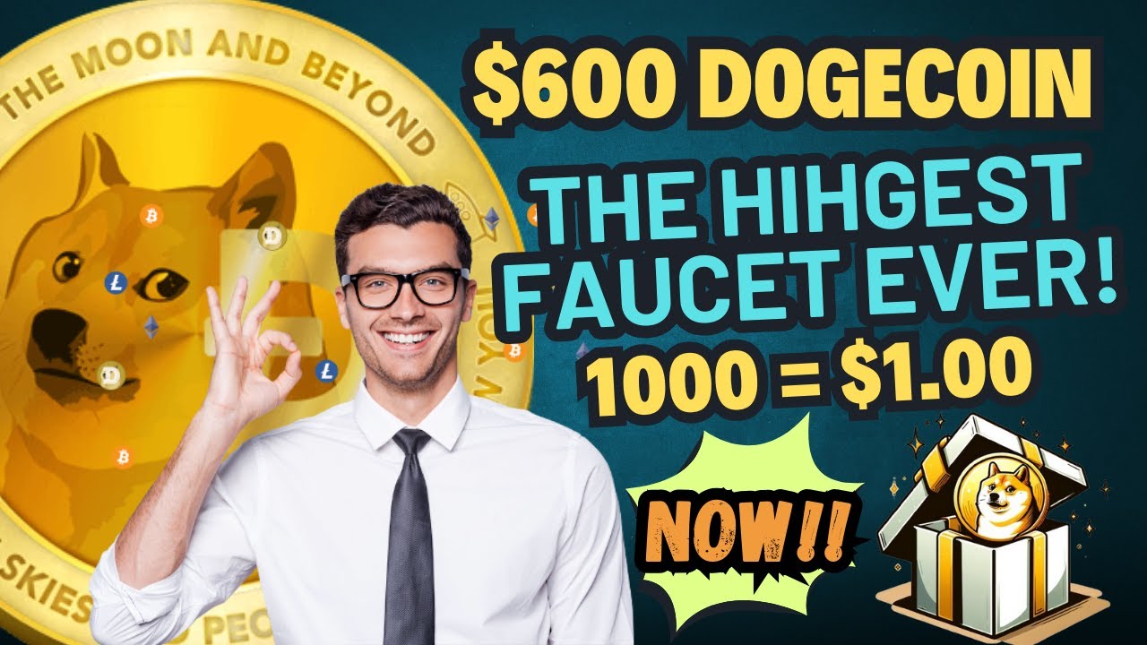 FAUCET DOGECOIN $600.00 PAID 1 USER - FAUCET PAYS R$3000 REAIS PER USER #crypto #btc #bitcoin