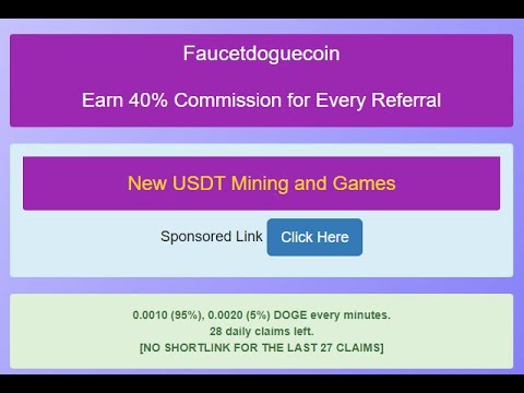 Earn Free Crypto - Dogecoin Faucet 0.007 Dogetoshi/Claim No Timer