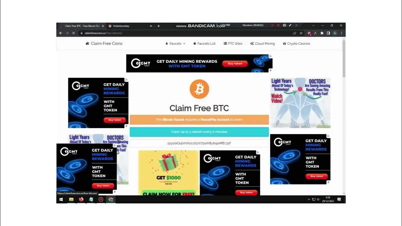 SCRIPT AUTO CLAIM FAUCETPAY   ANDROID WINDOWS EARN FREE CRYPTOCURRENCY BTC DOGE TRX USDT LTC DGB BNB