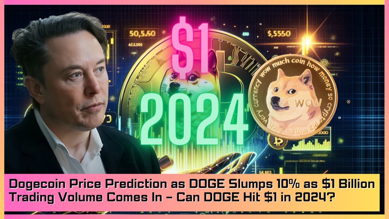 Dogecoin Price Prediction as DOGE Slumps 10% as $1 Billion Trading Volume – Can DOGE Hit $1 in 2024?