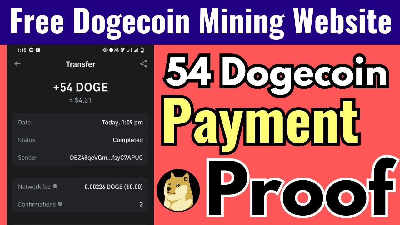 Today New Free Doge Mining || New Dogecoin Free Earning 2024 | Dogecoin Payment Proof