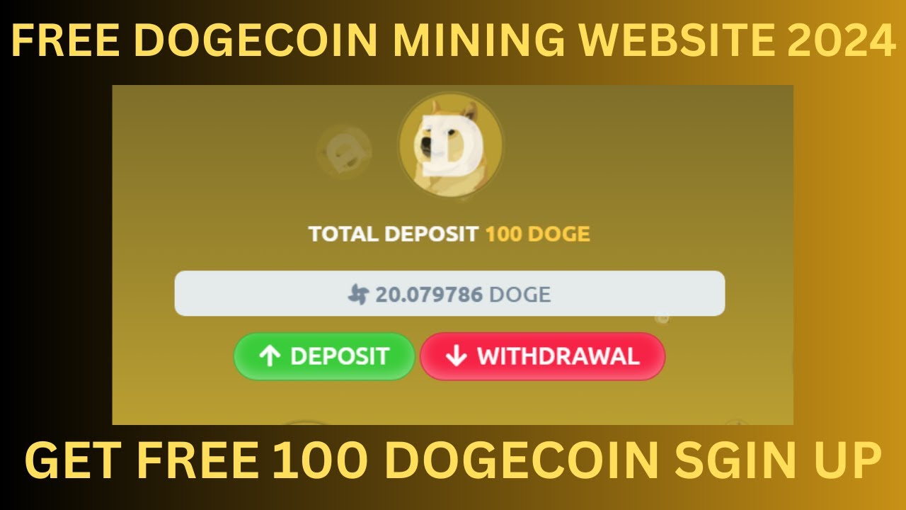 Free Dogecoin Mining Site 2024 | Free Dogecoin | New Free Cloud Mining Website  #Dogecoin