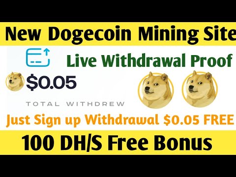 Free Withdrawable No Deposit LegitDogemining | +$1 FREE BONUS & New Free Dogecoin Mining Site