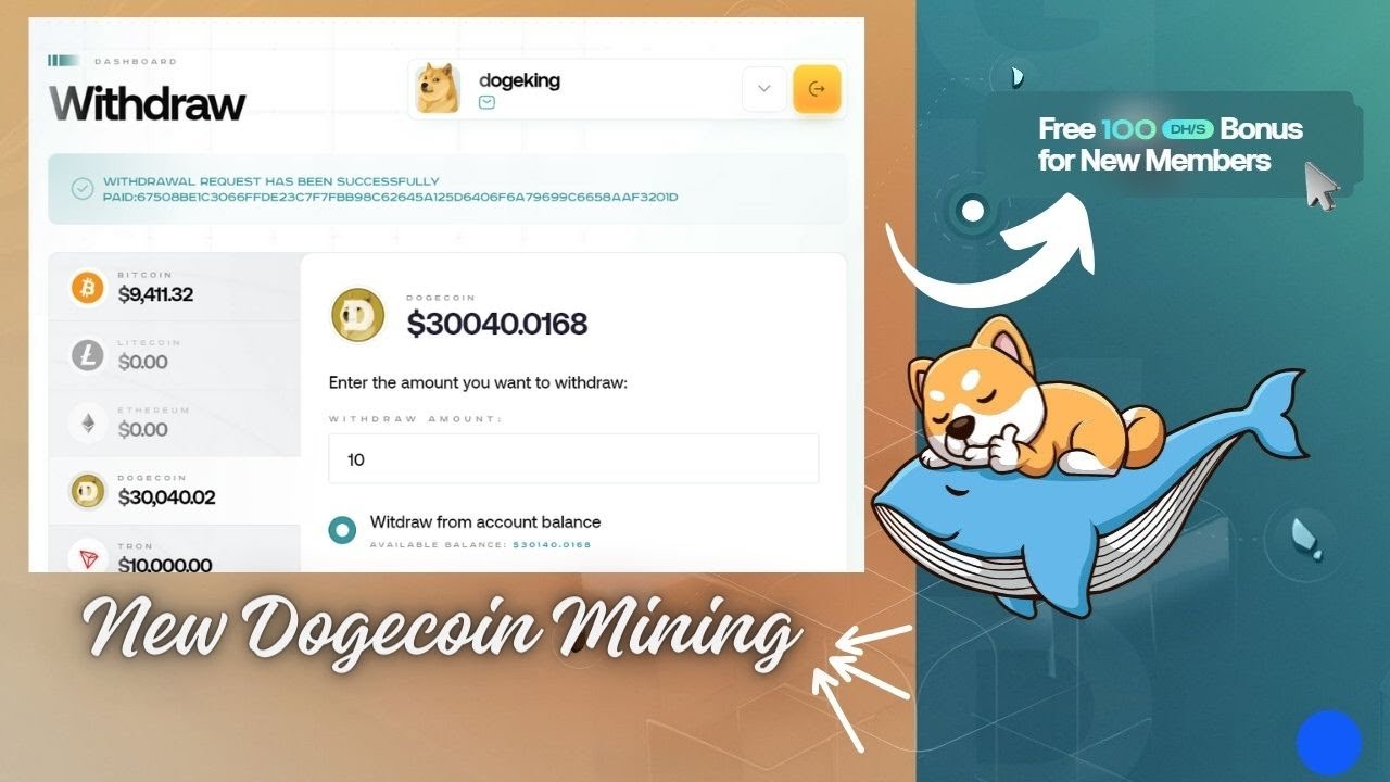 New Dogecoin Mining | LegitDogeMining | Mining Per Second