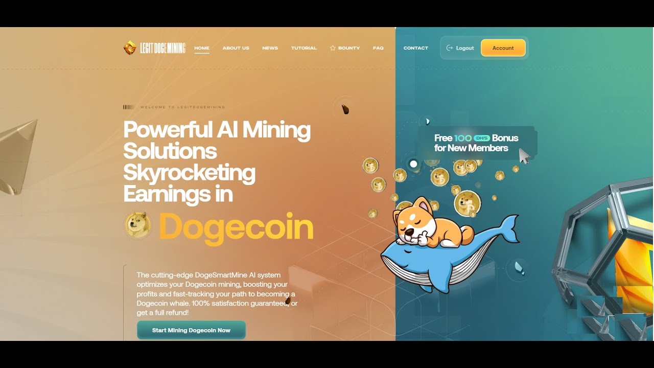 Legit Doge Mining - Dogecoin Miner with FREE 1 Dollar Bonus!!