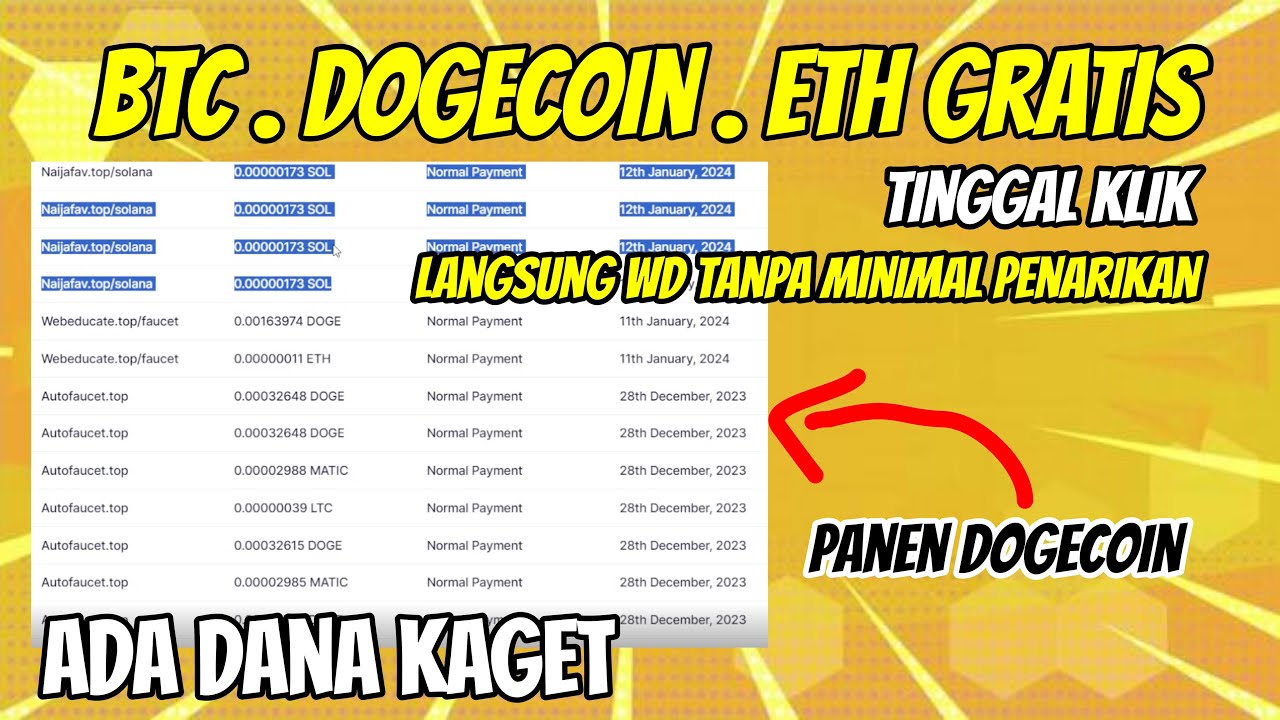 How to get DOGECOIN, ETH for free only on this website. No deposit and immediate withdrawal