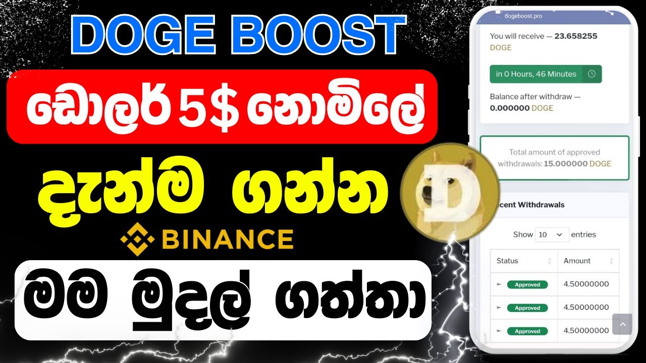 Dogeboost  Binance withdraw proof doge coin mining | Free dogecoin | e money sinhala 2024