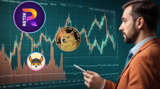 3 Altcoins con alto retorno de la inversión que deberías comprar ahora mismo: Dogecoin (DOGE), Floki Inu (FLOKI), Retik Finance (RETIK)