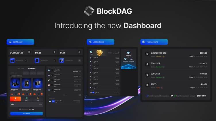 BlockDAG의 3,800만 달러 사전 판매는 혁신적인 대시보드로 Dogecoin 및 Pepe를 능가합니다.