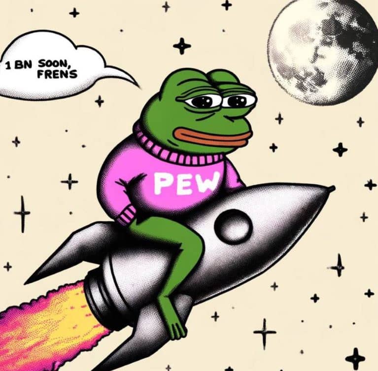 Pepe In A Memes World 价格预测：随着狗狗币 2.0 ICO 的竞争对手 Dogecoin 2.0 ICO 引发 FOMO 狂潮，PEW 暴涨 402%，时间紧迫