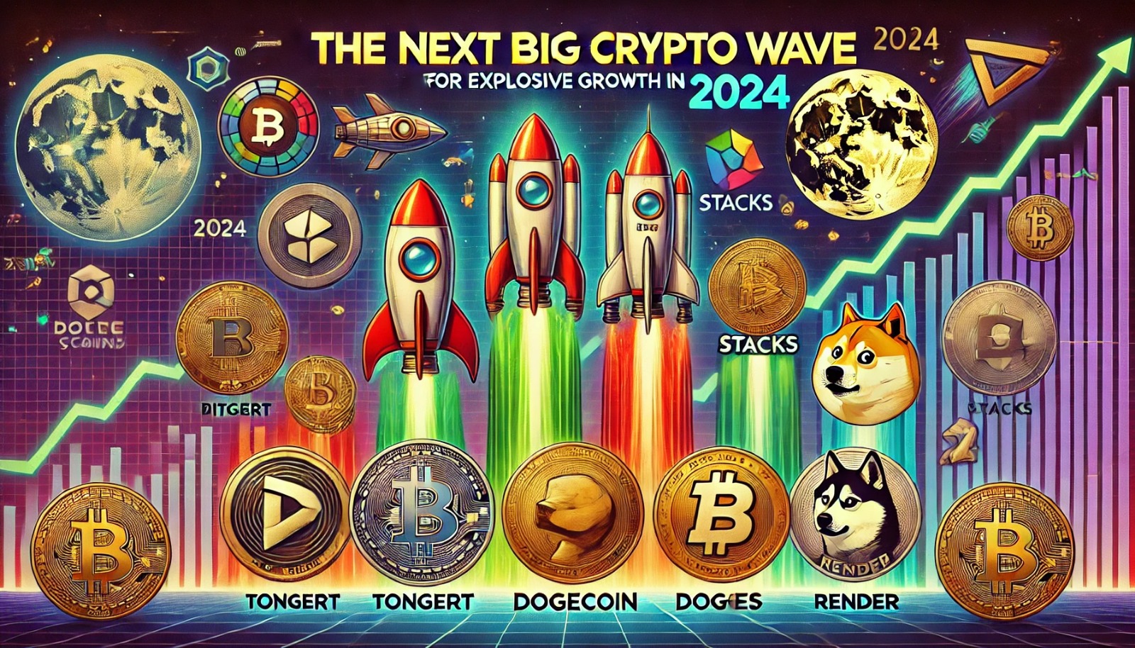下一波加密浪潮：2024 年值得關注的頂級山寨幣：Bitgert、Toncoin、Dogecoin、Stacks、dogwifhat、Render