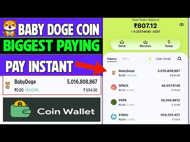 Today Biggest Paying Baby Doge Coin | Earn Free Baby Doge Coin on Cwallet