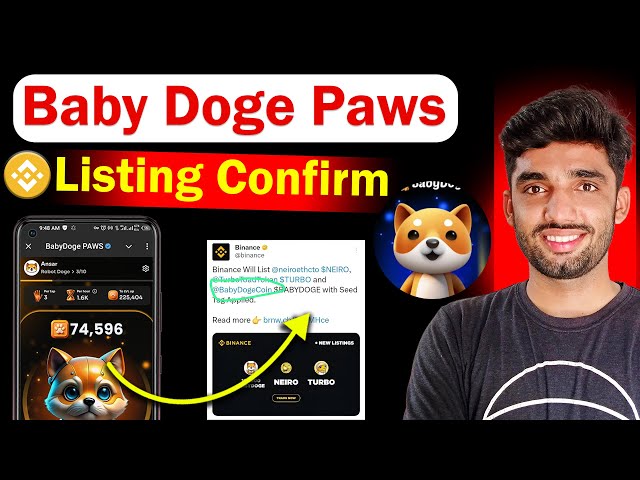 BybeDoge Paws/Coin  Airdrop 🤑 | Bebe doge coin listing date | babe doge coin update