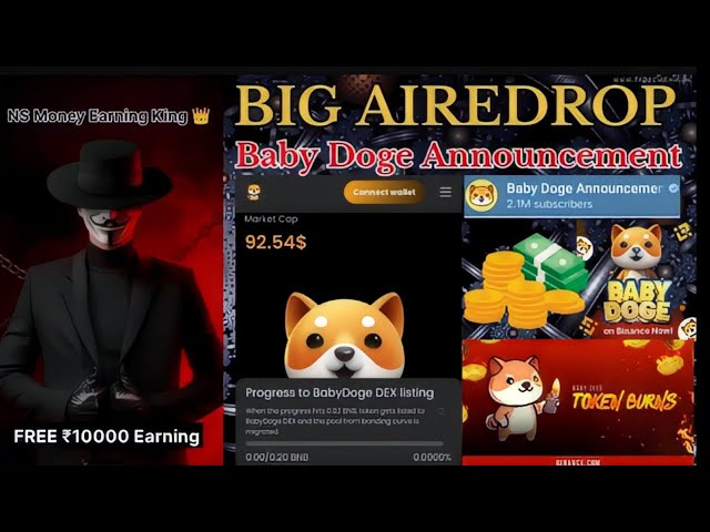 Baby Doge Airedrop ll TaptoEarnll New Mining plateform ll Daily Earning 5k+🔥