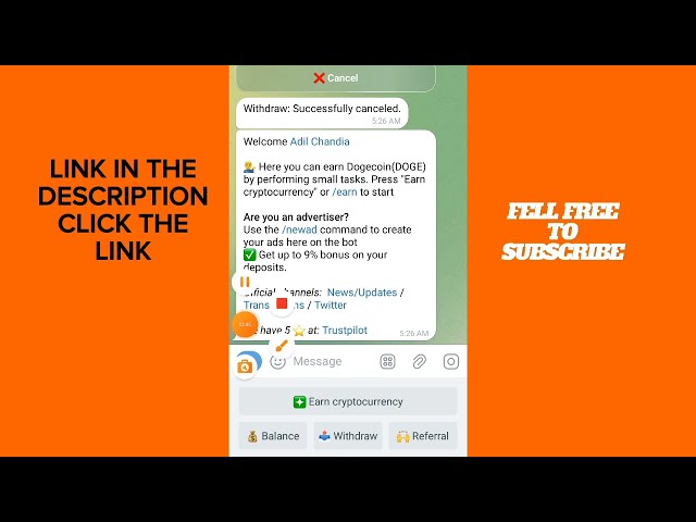 Earn Doge Coin By Doing Simple Task on Telegram App | Make Money