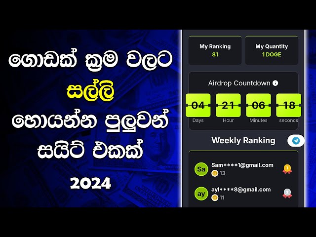 Doge Coin Mining Site Sinhala 2024 | Now Earning Methods | Online Part Time Jobs