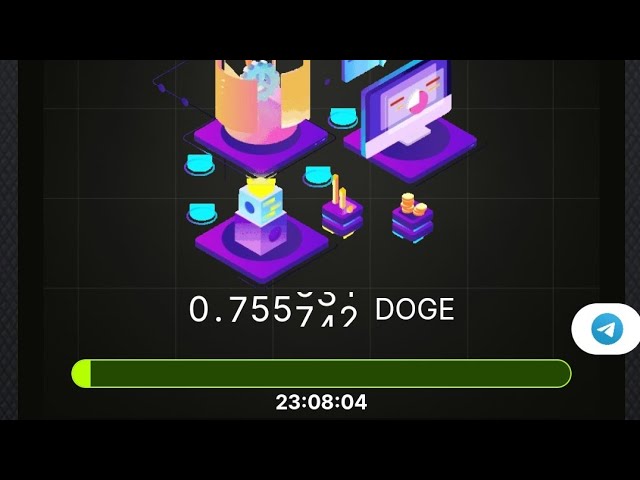 DOGE mining bot from Telegram for free and with investment