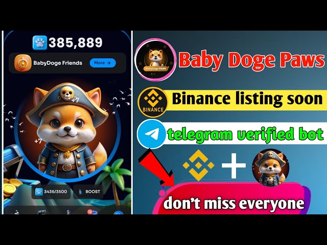 Baby doge paws airdrop | Will Baby Doge be listed on Binance | New Telegram Verified Bot