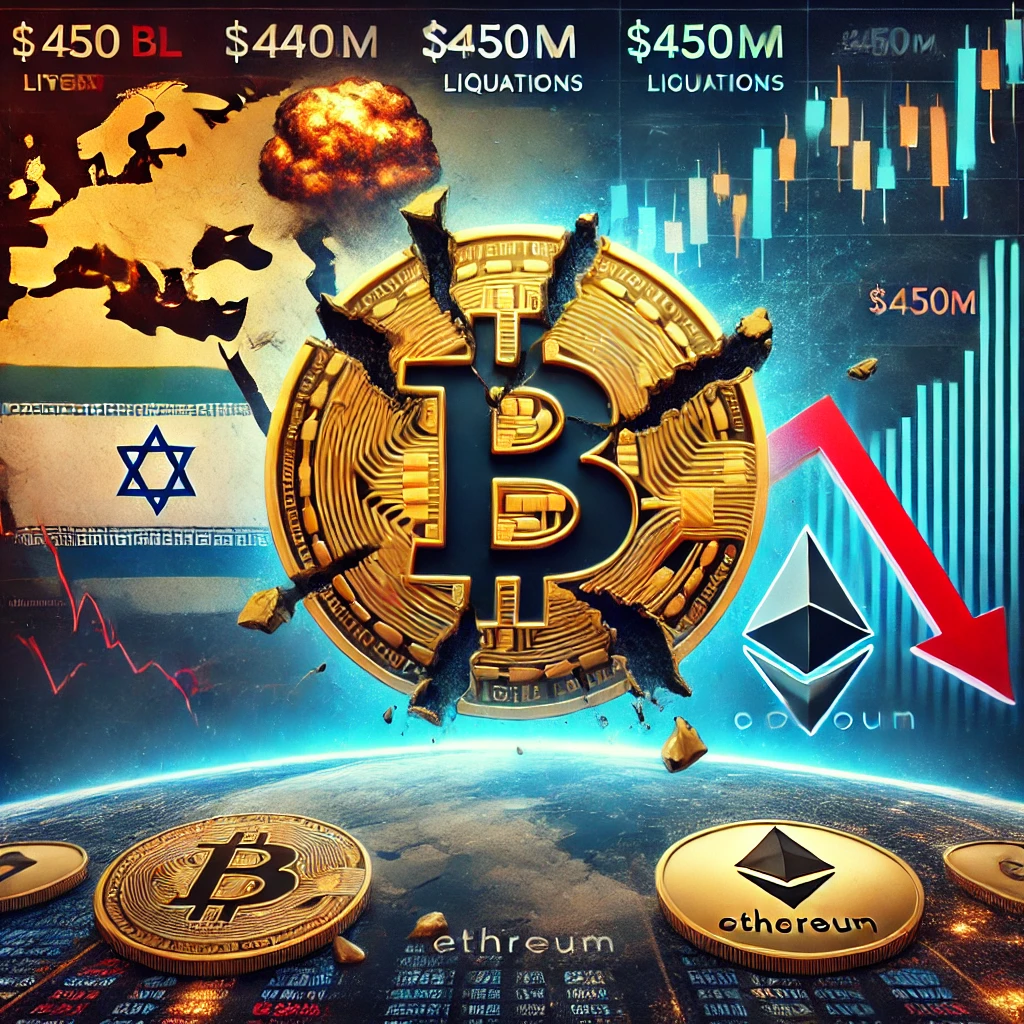 Bitcoin Regains $61K After $450M Liquidations Amid Israel-Iran Tensions