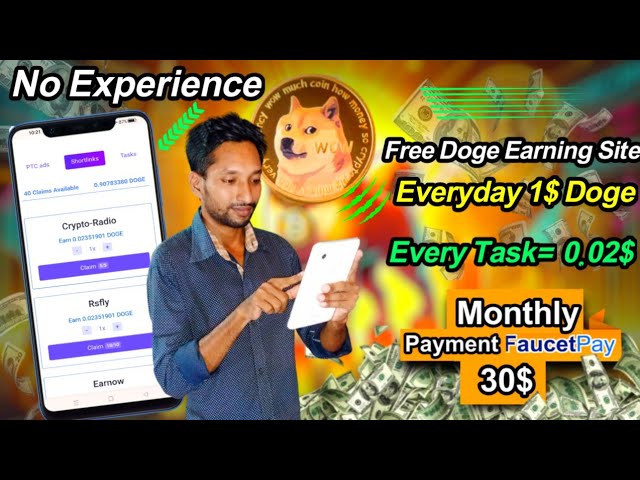 Free Earn Dogecoin Daily 1$ Doge Claim.Payment Instant Faucetpay 2024.Earning With Proof