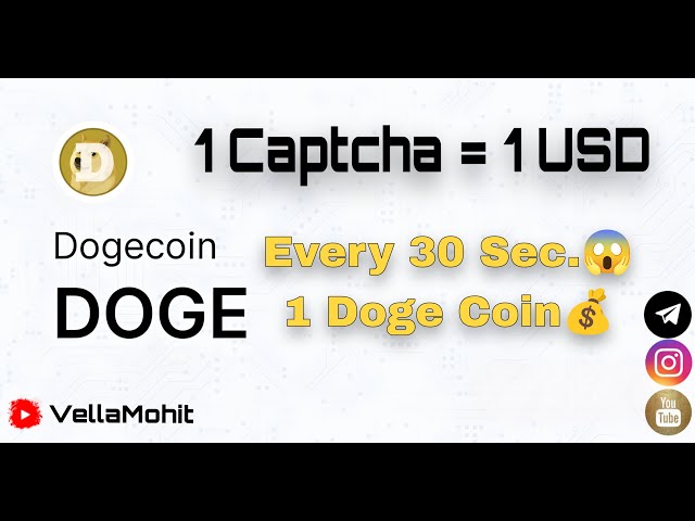 1 Captcha = 1 USD 💰😱| VellaMohit| Earn Doge Coins Free | Cryptoearning Apps🤑