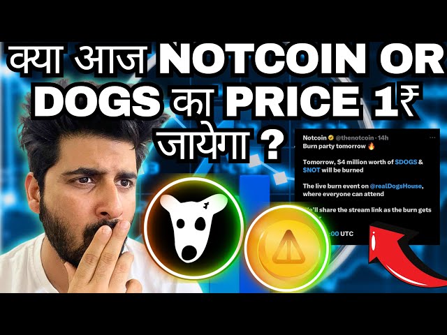 Burning Dogs and Notcoin today 🔥| Will Notcoin & Dogs hit ₹1 today??? | Dogs Price Prediction 2025