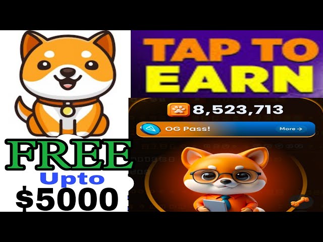 Baby Doge Paw Tap to Earn || Telegram Free Tap to Earn Airdrop || Free Airdrop Claim || #babydoge