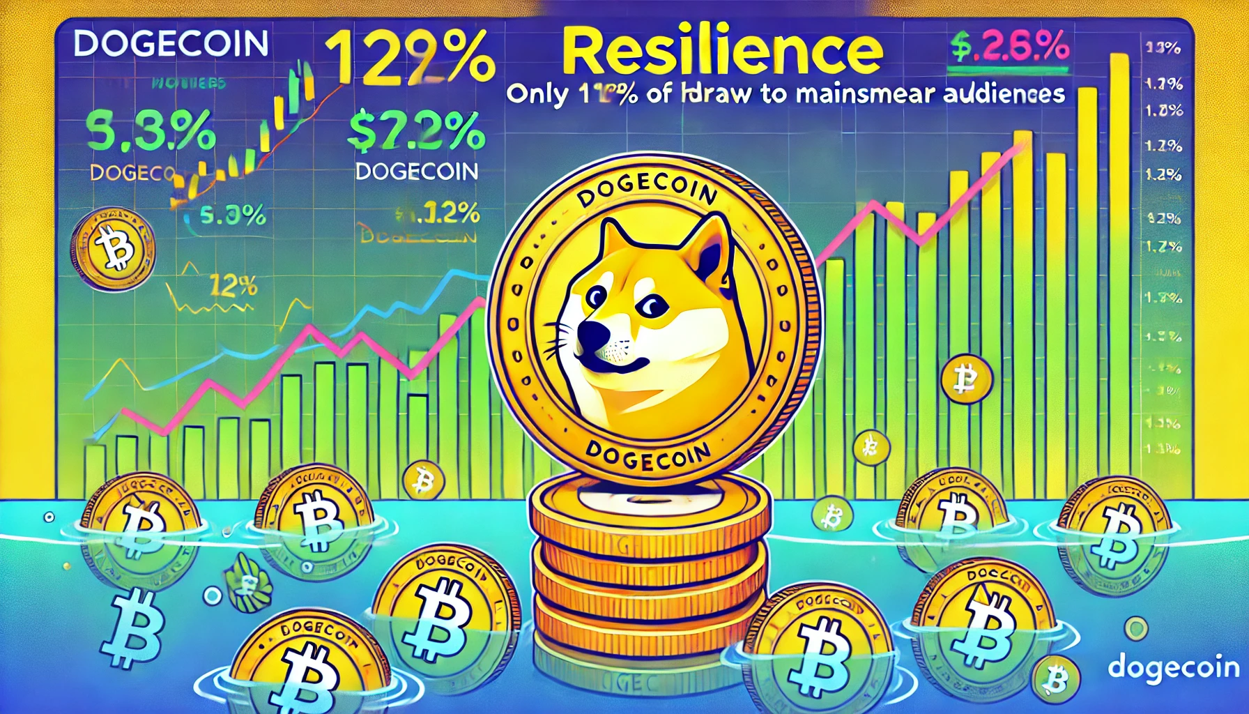 Only 12% of Dogecoin Holders are Underwater, showing Resilience; DonAlt Emphasizes its Potential Draw to Mainstream Audiences.