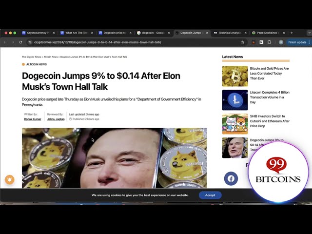 That Elon mentioned meme coins! ? Doge coin/pepe unchained