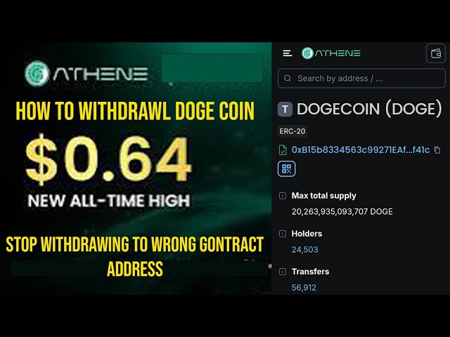 how to withdraw doge coin from ATHENE network with original contract address