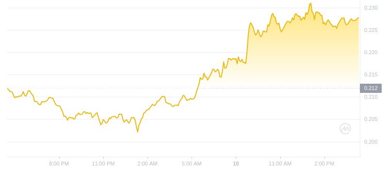 The latest price of Dogecoin at 16:00 on November 10, 2024