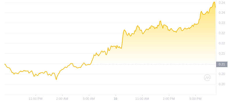 2024년 11월 10일 19:00의 Dogecoin 최신 가격