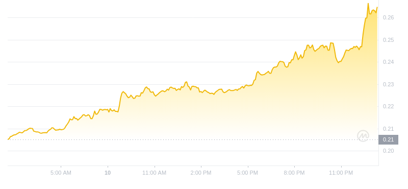 The latest price of Dogecoin at 01:00 on November 11, 2024