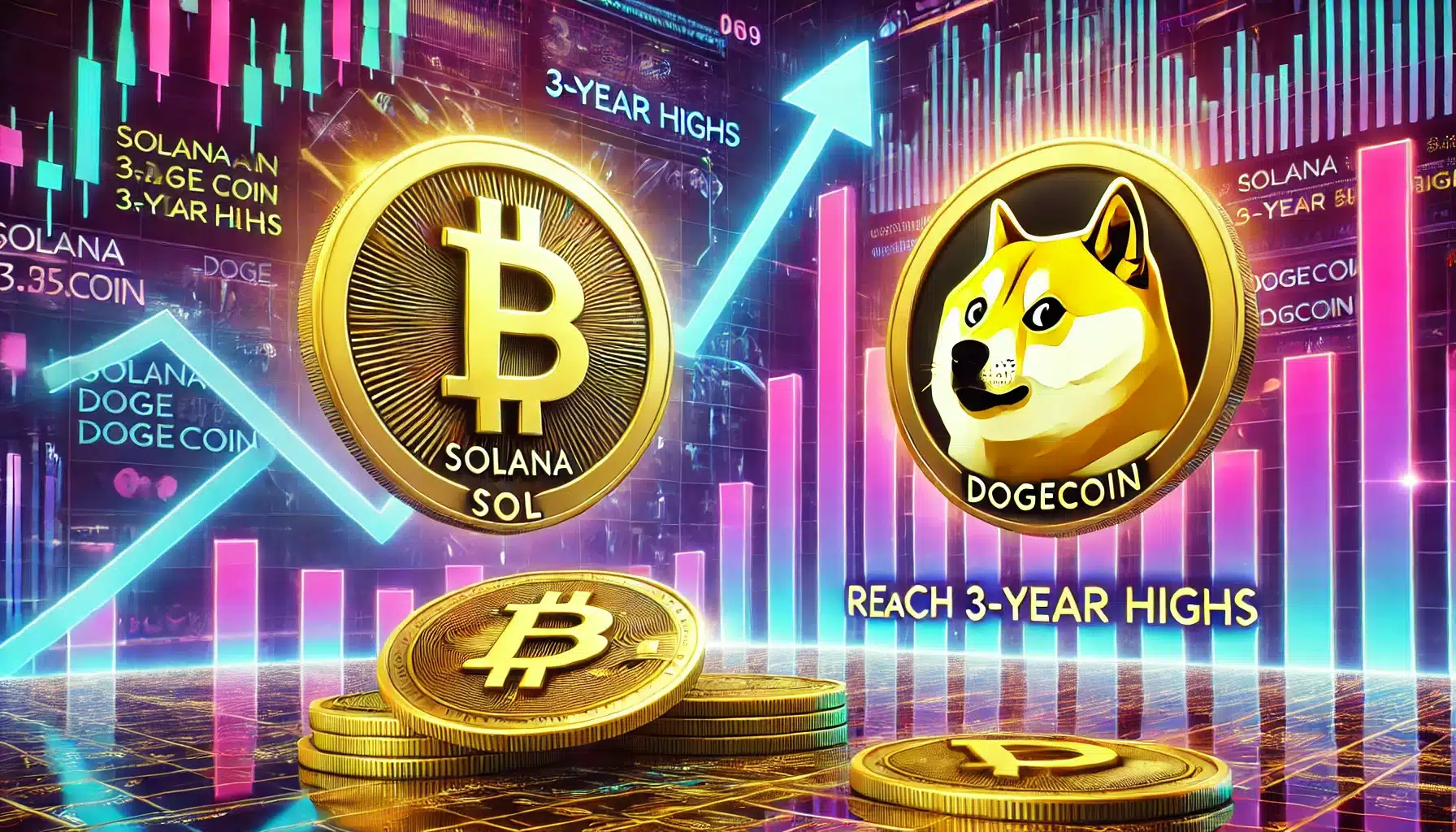 Solana und Dogecoin erreichen 3-Jahres-Höchststände: Wie geht es mit diesen beliebten Altcoins weiter?