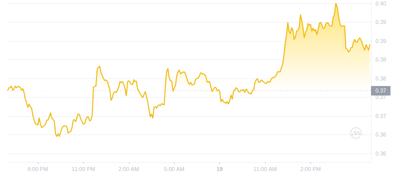 Der aktuelle Preis von Dogecoin um 18:00 Uhr am 19. November 2024