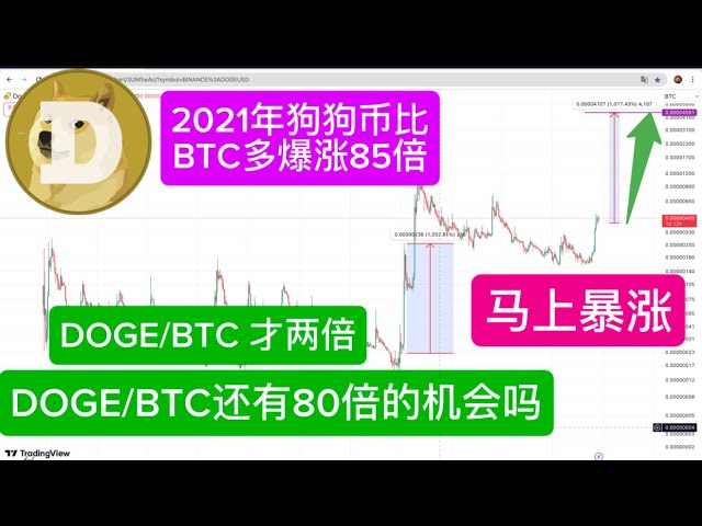 DOGECOIN DOGE/ BTC exchange rate can still increase 80 times? DOGE/BTC 85 times in 2021! The second wave of Dogecoin is about to break out! Ambush in advance. The currency rose 196 times in 2017. The currency rose 665 times in 2021 to seize the bull marke